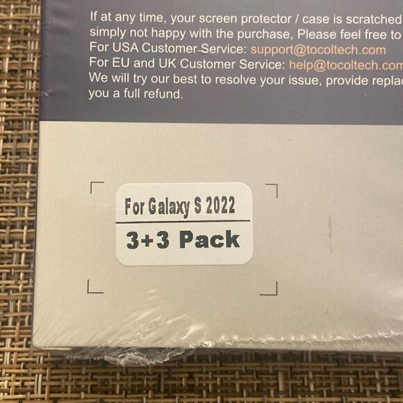 Tocol 3 Pack Camera Protector & 3 Pack Screen Protector Galaxy S 2022 New in Box - Picture 4 of 4
